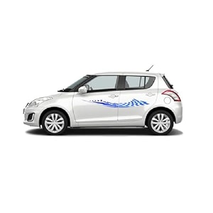 car side decal stickers exterior graphics vinyl printed strips all universal car decorative body multicolored u13_blue-self-adhesive