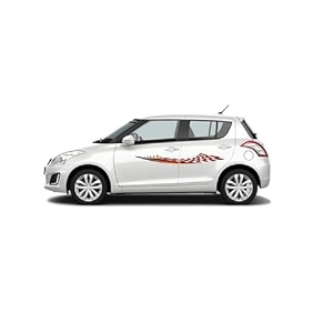car side decal stickers exterior graphics vinyl printed strips all universal car decorative body multicolored u13_red-self-adhesive