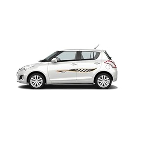 car side decal stickers exterior graphics vinyl printed strips all universal car decorative body multicolored u14_yellow