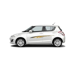 car side decal stickers exterior graphics vinyl printed strips all universal car decorative body multicolored u17_yellow