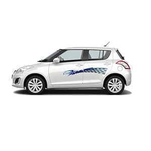 car side decal stickers exterior graphics vinyl printed strips all universal car decorative body multicolored u3_blue