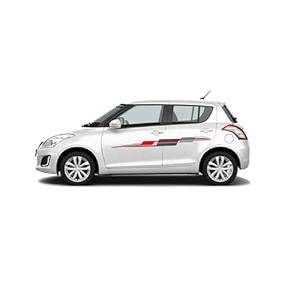 car side decal stickers exterior graphics vinyl printed strips all universal car decorative body multicolored u16_red
