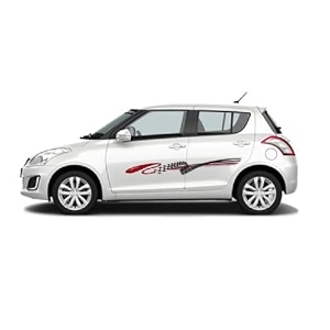 car side decal stickers exterior graphics vinyl printed strips all universal car decorative body multicolored u4_red-self-adhesive
