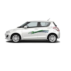car side decal stickers exterior graphics vinyl printed strips all universal car decorative body multicolored u3_green