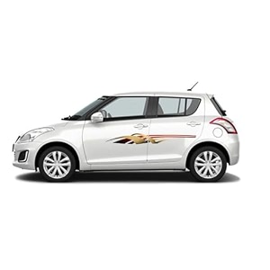 car side decal stickers exterior graphics vinyl printed strips all universal car decorative body multicolored u8_yellow