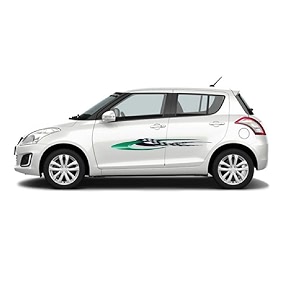 car side decal stickers exterior graphics vinyl printed strips all universal car decorative body multicolored u2_green