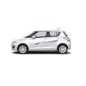 Car Side Decal Stickers Exterior Graphics, Vinyl Printed Strips All Universal Car Decorative Body Multicolored U7_Blue-Self-Adhesive
