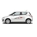 Car Side Decal Stickers Exterior Graphics, Vinyl Printed Strips All Universal Car Decorative Body Multicolored U6-Self-Adhesive