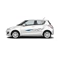 Car Side Decal Stickers Exterior Graphics, Vinyl Printed Strips All Universal Car Decorative Body Multicolored U1_Blue