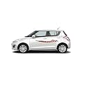 Car Side Decal Stickers Exterior Graphics, Vinyl Printed Strips All Universal Car Decorative Body Multicolored U13_Red-Self-Adhesive