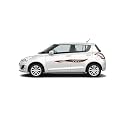 Car Side Decal Stickers Exterior Graphics, Vinyl Printed Strips All Universal Car Decorative Body Multicolored U14_Red-Self-Adhesive