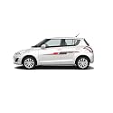 Car Side Decal Stickers Exterior Graphics, Vinyl Printed Strips All Universal Car Decorative Body Multicolored U16_Red