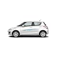 Car Side Decal Stickers Exterior Graphics, Vinyl Printed Strips All Universal Car Decorative Body Multicolored U17_Blue-Self-Adhesive