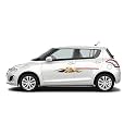 Car Side Decal Stickers Exterior Graphics, Vinyl Printed Strips All Universal Car Decorative Body Multicolored U8_Yellow