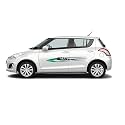 Car Side Decal Stickers Exterior Graphics, Vinyl Printed Strips All Universal Car Decorative Body Multicolored U2_Green