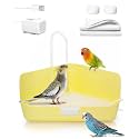 Automatic Bird Shower Bathtub, Parakeet Bird Bath Indoor with Running Water, Parrot Bath Tub Shower, Parrot Bathing Pool with Fountain for Cockatiel, Conure, Quaker, Lovebird, Canary