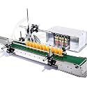 Automatic Bottle Filling Machine 4-Nozzle,Electric Quantitative Filling Line with Adjustable Speed Conveyor,10-600ml Range,for Water,Wine &amp; Essential Oils 35in