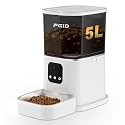Automatic Cat Feeder with 4K Camera,2.4G Auto Dog Feeder w Night Vision,Pet Feeder w2-Way Audio,Timed Cat Feeders for Dry Food,Dogs Food Dispenser w APP Control 5L