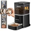 Automatic Cat Feeder with 4K Camera,2.4G Auto Dog Feeder w Night Vision,Pet Feeder w2-Way Audio,Timed Cat Feeders for Dry Food,Dogs Food Dispenser w APP Control 5L