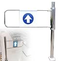 Automatic Closing Metal Door, 90° One-Way Safety Gate for Store, Warehouse, Library, and Bar Access Control