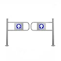 Automatic Closing Stainless Steel Swing Gate, 90° Opening, Durable Metal Entrance for Supermarkets, Libraries, Stores - 70×97 cm, Secure Access Solution