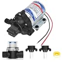 Automatic-Demand Diaphragm Pump 2088-343-135, 12V DC, 3.0 GPM With Viton Valves, 45 PSI Demand Switch, Santoprene Diaphragm, Self-Priming, MAX 10 AMPS, 1/2"-14 NPSM Port