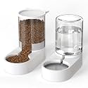 Automatic Food Feeder and Waterer Set 3.2L, 2 Packs Automatic Feeder and Waterer Set,Plastic Dog Food Dispenser and Dog Water Dispenser for Small&amp;Medium Dogs Cats 30x15.5x25cm