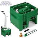 Automatic G.olf Ball Dispenser Electric G.olf Ball Tee Up Machine with 6 Holders Dual Mode Height Adjustable Hold 40 G.olf Balls for Indoor, Outdoor Training