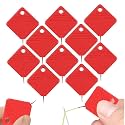 Automatic Needle Threader,2024 New Sewing Machine Needle Threader,Plastic Needle Threaders,Square Shape Easy Needle Threaders Tool (Red-10 PCS)