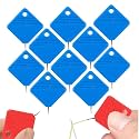 Automatic Needle Threader,2024 New Sewing Machine Needle Threader,Plastic Needle Threaders,Square Shape Easy Needle Threaders Tool (Blue-10 PCS)