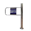 Automatic One-Way Swing Gate - 90° Metal Entrance Door with Rebound Feature, Hand Push Design, Ideal for Supermarkets, Right Swing (60x97cm)