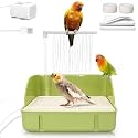 Automatic Parakeet Bird Bath with Pump, Large Bird Shower Fountain