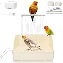 Automatic Parakeet Bird Bath with Pump, Large Bird Shower Fountain