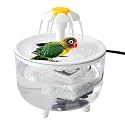 Automatic Parrot Bath,Bird Bathing with Fountains Circulating Filter Cage Cockatiel Bath with Pump Bird Bath Shower for Indoor Parakeets Budgie Cockatiels Small Feathered Pet