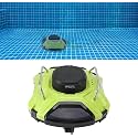 Automatic Pool Robot Cleaner Filter, Swimming Pool Cleaner Robot, Cordless Pool Cleaner Automatic, Strong Suction, with Hook, 80~100㎡ Cleaning Area, for Out Indoor Pool