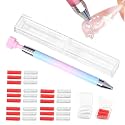 Automatic Refillable Wax Pen, 2026 New Diamond Art Pen with 30Pcs Wax Diamond Art Accessories Refillable Wax Pen for Paint Art Nail DIY Craft, Quickly Pick Up Beads Gems (C)