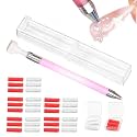 Automatic Refillable Wax Pen, 2026 New Diamond Art Pen with 30Pcs Wax Diamond Art Accessories Refillable Wax Pen for Paint Art Nail DIY Craft, Quickly Pick Up Beads Gems (D)