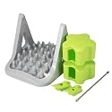 Rotating Dog Food Bowl Feeder Toy with Adjustable Leaky Mouth