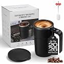 Automatic Self Stirring Coffee Mug with a Built-in LCD Thermometer, 2026 Rechargeable Automatic Magnetic Mixing Cup with Lid, Stainless Steel Material Perfect for Brewing Coffee, Milk, Etc (Black)