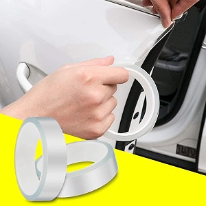 automaze car door universal edge guard clear door sill amp trim protector vinyl protection filmtape fit for most cars transparent 2cm x 98ft
