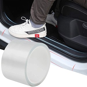 automaze car door universal edge guard clear door sill amp trim protector vinyl protection filmtape fit for most cars transparent 7cm x 33ft