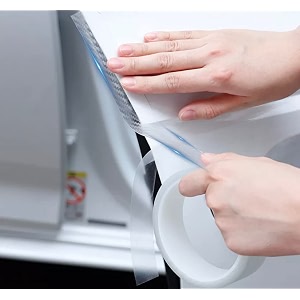 automaze car door universal edge guard clear door sill amp trim protector vinyl protection filmtape fit for most cars carbon white 3cm x 98ft