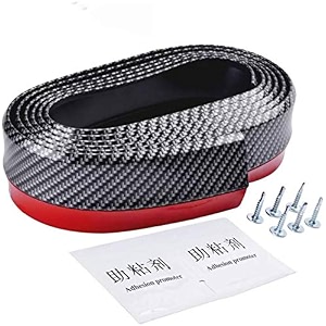 automaze samurai car body kit bumper lip side skirt rubber edge decorative protector 25 meter with 3m tape amp screws black carbon