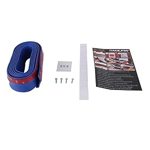 automaze samurai car bumper lip side skirt rubber edge decorative protector 25 meter with 3m tape amp screws blue