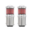 Automaze Upgraded 1157, Dual Point Canbus LED, 87 Led's 870 Lumens, Red Bulb for Tail Lights Brake Lights 400% Super Bright LED Replacement for Tail Stop Brake Signal Running Lights, Pack of 2