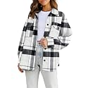 AUTOMET Shackets for Women Plaid Flannel Shirts