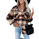 AUTOMET Shackets for Women Plaid Flannel Shirts
