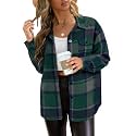 AUTOMET Shackets for Women Plaid Flannel Shirts