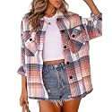 AUTOMET Shackets for Women Plaid Flannel Shirts