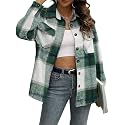 AUTOMET Shackets for Women Plaid Flannel Shirts